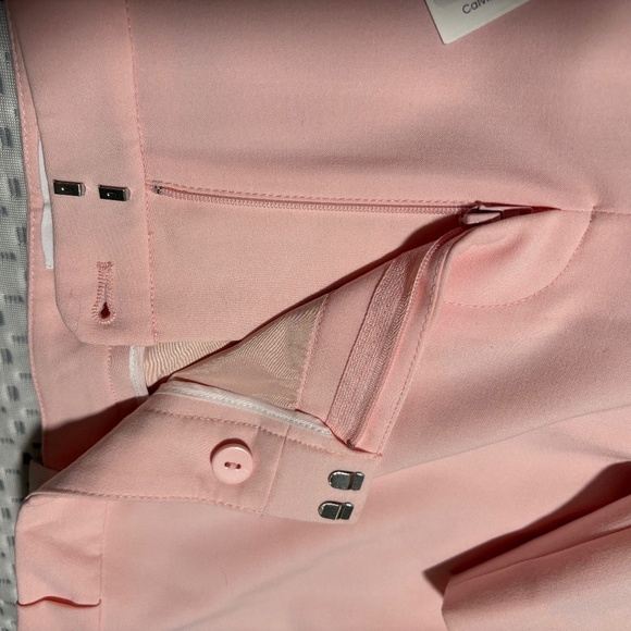Pink Calvin Klein dress pants/trousers Size 12 Petite ankle length - Picture 4 of 8